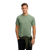 Superdry – Tokyo Narrative M1012248A-1XE – Camiseta verde de manga corta 100% algodón orgánico - Hombre