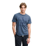 Superdry - Athletic Tonal M1012430A-J6P - Camiseta azul de manga corta con estampado delantero - Hombre