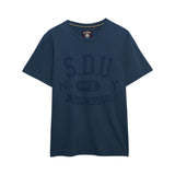 Superdry - Athletic Tonal M1012430A-J6P - Camiseta azul de manga corta con estampado delantero - Hombre