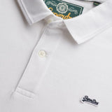 Superdry - M1110452A-01C – Polo clásico de piqué blanco de manga corta 100% algodón - Hombre