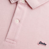 Superdry - M1110452A-3KI – Polo clásico de piqué rosa de manga corta 100% algodón - Hombre