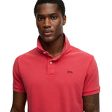 Superdry - M1110452A-FA9 – Polo clásico de piqué rosa de manga corta 100% algodón - Hombre