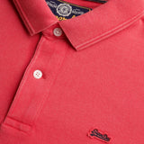 Superdry - M1110452A-FA9 – Polo clásico de piqué rosa de manga corta 100% algodón - Hombre