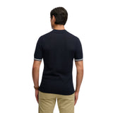 Superdry - M1110458A-K9T – Polo azul marino de punto texturizado con manga corta - Hombre