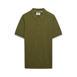 Superdry - M1110458A-K9U – Polo verde de punto texturizado con manga corta - Hombre
