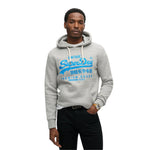 Sudadera gris Superdry con gráfico neón para hombre - Moda casual Konestilochic