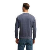 Superdry – Essential M2014044A-11V – Sudadera azul 100% algodón con bordado en el pecho - Hombre