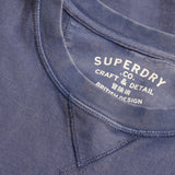 Superdry – Essential M2014044A-11V – Sudadera azul 100% algodón con bordado en el pecho - Hombre
