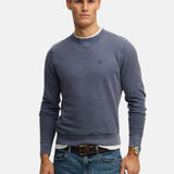 Superdry – Essential M2014044A-11V – Sudadera azul 100% algodón con bordado en el pecho - Hombre