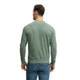 Superdry – Essential M2014044A-1XE – Sudadera verde 100% algodón con bordado en el pecho - Hombre