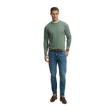Superdry – Essential M2014044A-1XE – Sudadera verde 100% algodón con bordado en el pecho - Hombre