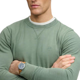 Superdry – Essential M2014044A-1XE – Sudadera verde 100% algodón con bordado en el pecho - Hombre
