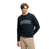 Superdry - Athletic Applique M2014590A-98T - Sudadera azul marino de corte relajado - Hombre