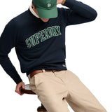 Superdry - Athletic Applique M2014590A-98T - Sudadera azul marino de corte relajado - Hombre