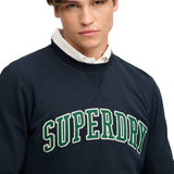 Superdry - Athletic Applique M2014590A-98T - Sudadera azul marino de corte relajado - Hombre
