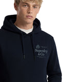 Superdry - 1954 Company M2014716A-24S - Sudadera azul marino tipo canguro con capucha - Hombre