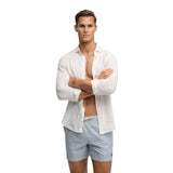 Superdry - M3010261A-KYH – Bañador de tejido “seersucker” con estampado de rayas - Hombre