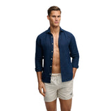 Superdry – Premium M3010262A-KQK – Bañador blanco roto estampado de 38 cm. - Hombre