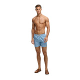 Superdry - M3010267A-J1G – Bañador azul de 38 cm. con logo bordado y cintura elástica ajustable - Hombre