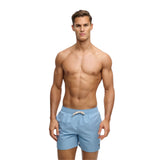 Superdry - M3010267A-J1G – Bañador azul de 38 cm. con logo bordado y cintura elástica ajustable - Hombre