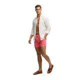 Superdry - M3010267A-OU3 – Bañador coral de 38 cm. con logo bordado y cintura elástica ajustable - Hombre