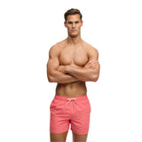 Superdry - M3010267A-OU3 – Bañador coral de 38 cm. con logo bordado y cintura elástica ajustable - Hombre