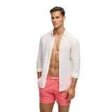 Superdry - M3010267A-OU3 – Bañador coral de 38 cm. con logo bordado y cintura elástica ajustable - Hombre