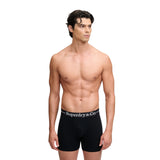Superdry - M3110480A-DNX - Pack de 3 calzoncillos boxer negros (14 cm. de tiro) - Hombre