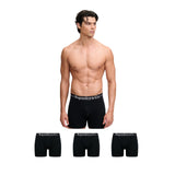 Superdry - M3110480A-DNX - Pack de 3 calzoncillos boxer negros (14 cm. de tiro) - Hombre