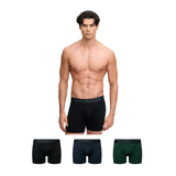 Superdry - M3110480A-O3N - Pack de 3 calzoncillos boxer negro, verde oscuro y azul marino (14 cm. de tiro) - Hombre