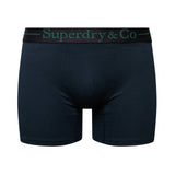 Superdry - M3110480A-O3N - Pack de 3 calzoncillos boxer negro, verde oscuro y azul marino (14 cm. de tiro) - Hombre