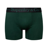 Superdry - M3110480A-O3N - Pack de 3 calzoncillos boxer negro, verde oscuro y azul marino (14 cm. de tiro) - Hombre