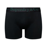 Superdry - M3110480A-O3N - Pack de 3 calzoncillos boxer negro, verde oscuro y azul marino (14 cm. de tiro) - Hombre