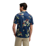 Superdry - M4011128A-J9S – Camisa azul de manga corta con estampado hawaiano - Hombre