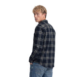 Superdry - Lumberjack M4011197A-G7T - Camisa azul de manga larga con estampado de cuadros - Hombre