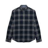 Superdry - Lumberjack M4011197A-G7T - Camisa azul de manga larga con estampado de cuadros - Hombre