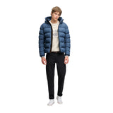 Superdry - Sports M5011905A-L5N - Chaqueta azul acolchada repelente al agua con capucha - Hombre