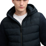 Superdry - Storm M5012530A-98T - Chaqueta híbrida azul marino de punto con capucha - Hombre