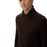 Superdry - M6110681A_UF9 – Jersey ligero de algodón con textura con cuello redondo acanalado - Hombre