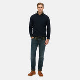 Superdry - M6110681A_XKP – Jersey ligero de algodón con textura con cuello redondo acanalado - Hombre