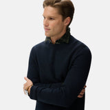 Superdry - M6110681A_XKP – Jersey ligero de algodón con textura con cuello redondo acanalado - Hombre