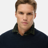 Superdry - M6110681A_XKP – Jersey ligero de algodón con textura con cuello redondo acanalado - Hombre