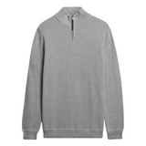 Superdry - M6110682A_39Q – Jersey de algodón con textura con media cremallera - Hombre
