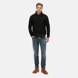 Superdry - M6110689A_H8T – Jersey de mezcla de lana con ribetes de canalé y mangas raglán - Hombre