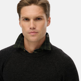 Superdry - M6110689A_H8T – Jersey de mezcla de lana con ribetes de canalé y mangas raglán - Hombre