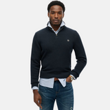 Superdry - M6110706A_11S – Jersey de punto de algodón de media cremallera con puños y bajos de canalé - Hombre