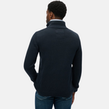 Superdry - M6110706A_11S – Jersey de punto de algodón de media cremallera con puños y bajos de canalé - Hombre
