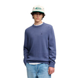 Superdry - Preppy M6110717A-27S - Jersey azul 100% algodón orgánico con logo bordado - Hombre