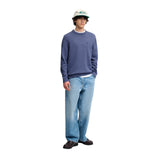 Superdry - Preppy M6110717A-27S - Jersey azul 100% algodón orgánico con logo bordado - Hombre