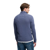 Superdry - M6110764A-27S - Jersey azul de corte ajustado con media cremallera - Hombre